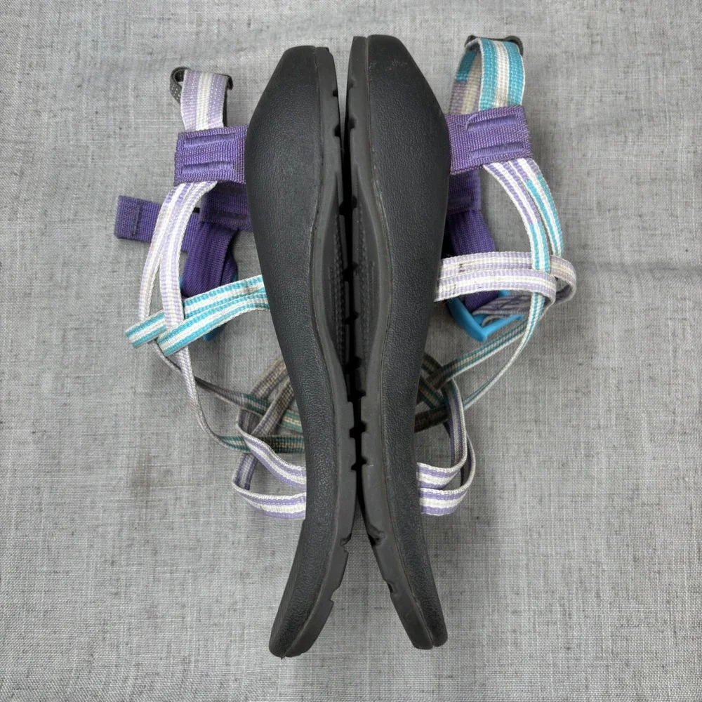 Chaco Kids Z1 Ecotread Strappy Sandals Purple Teal Striped Gorpcore Size‎ 5